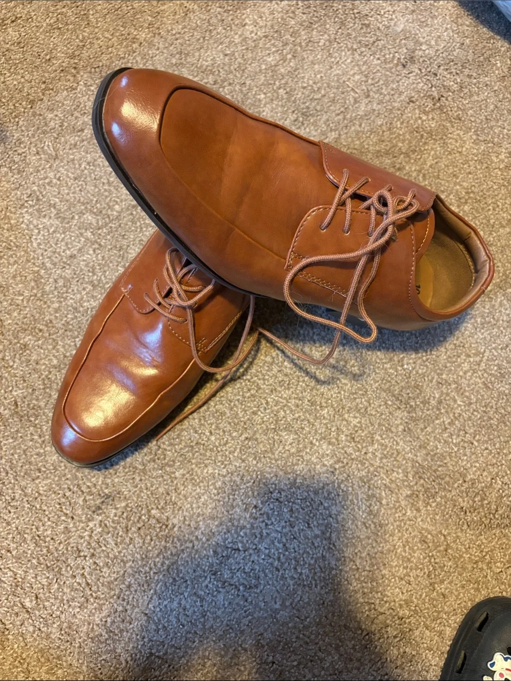 George Men’s Oxford Lace-Up Dress Shoes in Chestnut Brown